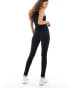 Фото #4 товара Dr Denim Petite Solitaire high waist super skinny jeans in clean black wash