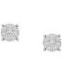 ფოტო #2 პროდუქტის Diamond Cluster Stud Earrings (1/5 ct. t.w.) in Sterling Silver