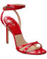 Michael Kors Collection Chrissy Runway Croc-Embossed Leather Sandal Women's Red