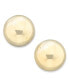 Gold Ball Stud Earrings (10mm) in 14k White, Yellow or Rose Gold
