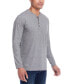 Фото #1 товара Men's Micro-stripe Long Sleeve Henley