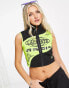 Фото #4 товара Lacoste motor inspired vest in black and lime