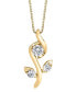 Фото #1 товара Sirena 1/0 ct. t.w.Diamond Rose Pendant in 14k White, Yellow or Rose Gold
