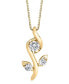 ფოტო #1 პროდუქტის 1/0 ct. t.w.Diamond Rose Pendant in 14k White, Yellow or Rose Gold