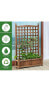 Фото #3 товара Solid Free Standing Wood Planter Box with Trellis for Garden
