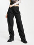 Only tailored low rise slouchy trousers in black