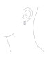Art Deco Style Bridal Statement AAA CZ Half Hoop Baguette Earrings For Women Wedding Prom Holiday Formal Party Clip On