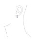 ფოტო #2 პროდუქტის Art Deco Style Bridal Statement AAA CZ Half Hoop Baguette Earrings For Women Wedding Prom Holiday Formal Party Clip On