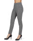 ფოტო #1 პროდუქტის Women's Slim Houndstooth Shaping Leggings