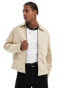 Фото #1 товара Hollister boxy fit cord collar workwear jacket in beige