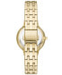 Women's Anita Lille Three Hand Gold-Tone Stainless Steel Watch 30mm