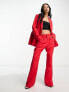 Фото #1 товара Never Fully Dressed dynasty slouchy trousers in bright red