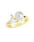 ფოტო #1 პროდუქტის Cubic Zirconia and Imitation Pearls Dara Ring