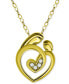 ფოტო #1 პროდუქტის Cubic Zirconia Mother & Child Pendant Necklace, 16" + 2" extender, Created for Macy's