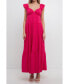 ფოტო #2 პროდუქტის Women's Maxi Sweetheart Dress With Raw Edge Details