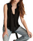 Women's Pleated Pintucked Sleeveless Blouse