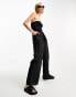 & Other Stories linen strapless jumpsuit in black