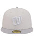 ფოტო #4 პროდუქტის Men's Khaki/Gray Washington Nationals Two-Tone Color Pack 59FIFTY Fitted Hat