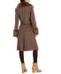 ფოტო #3 პროდუქტის Women's Wool Blend Belted Wrap Coat