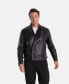 Фото #1 товара Men's Leather Biker Jacket, Black