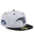 ფოტო #1 პროდუქტის Men's White, Black Orlando Magic Throwback 2Tone 59FIFTY Fitted Hat