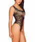 Фото #1 товара Women’s One Sized Lingerie Sheer Bodysuit with Shredded Cutouts