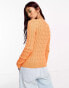 Фото #2 товара Polo Ralph Lauren icon logo cotton cable knit jumper in orange