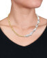 ფოტო #2 პროდუქტის Cultured Freshwater Keshi Pearl (5-7mm) Paperclip Link 18" Statement Necklace in 18k Gold-Plated Sterling Silver