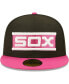 Men's Black and Pink Chicago White Sox Comiskey Park 75th Anniversary Passion 59FIFTY Fitted Hat