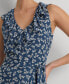 ფოტო #3 პროდუქტის Women's Belted Ruffled Fit & Flare Dress, Regular & Petite