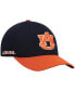 ფოტო #1 პროდუქტის Men's Navy, Orange Auburn Tigers Two-Tone Reflex Hybrid Tech Flex Hat