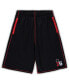 Фото #1 товара Men's Black, Red Philadelphia 76ers Big and Tall Contrast Stitch Knit Shorts