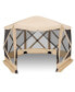 Фото #10 товара 1.5 X 11.5 FT 6-Sided Pop-up Screen House Tent With 2 Wind Panels for Camping