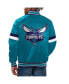 Фото #2 товара Men's Teal Charlotte Hornets Home Game Satin Full-Snap Varsity Jacket