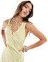 Pretty Lavish lace trim slip maxi dress in young wheat