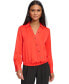 ფოტო #2 პროდუქტის Women's Faux-Wrap Top