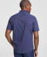 Фото #3 товара Men's Short Sleeve Button-Front Heathered Shirt