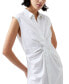 Women's Linen-Blend Sleeveless Twist-Front Shirtdress