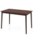 Фото #1 товара 48 Inches Mid Century Dining Table for 4 with Rubber Wood Legs-Brown