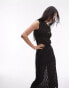 Topshop sheer lace maxi dress with scoop back in black