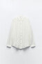 Contrast openwork shirt