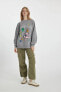 Coool One Piece Oversize Fit Bisiklet Yaka Kalın Sweatshirt B3029ax23wn