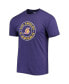 ფოტო #3 პროდუქტის Men's Black, Purple Los Angeles Lakers T-shirt and Shorts Sleep Set