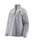 Women's Gray Arizona Cardinals Sherpa Quarter-Zip Pullover Jacket
