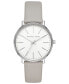 Фото #1 товара Women's Pyper Gray Leather Strap Watch 38mm