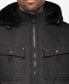 Фото #4 товара Men's Canvas Flap Pocket Full Zip Sweater Jacket with Sherpa Hood
