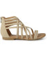 ფოტო #2 პროდუქტის Women's Hanni Wide Width Crisscross Strappy Flat Sandals