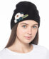 Фото #1 товара Inc International Concepts 289600 Women's Black Floral Embroidered Beanie