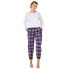 Фото #1 товара Plus Size Plaid Flannel Sleep Pants