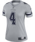 ფოტო #3 პროდუქტის Women's Dak Prescott Gray Dallas Cowboys Inverted Legend Jersey